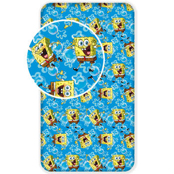 SpongeBob Hoeslaken Dance - Eenpersoons - 90 x 200 cm - Katoen