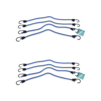 Praktische Blauwe Snelbinder en Spinbinder Set - Sterk Staal en Elastiek - Draagvermogen van 7kg - Met 2x Spinbinders -