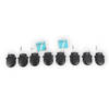 Multifunctional Security: 8 Black Plastic Locks for Bicycle and Luggage - Cable length: 80cm