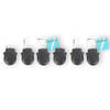 High-quality Black Plastic Bicycle Lock Set - 6 Pieces, Combination Lock and Chain - Cable length: 80cm