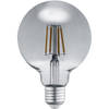 LED Lamp - Filament - Trion Globin - E27 Fitting - 6W - Warm Wit 3000K - Rookkleur - Aluminium