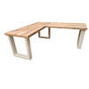 Wood4you - Hoekbureau - New england wit - 180/130 Hout - Werkbureau