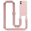 Cadorabo Mobiele telefoon ketting geschikt voor Apple iPhone 12 MINI Hoesje in LIQUID ROZE - Silicone beschermhoes
