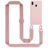 Cadorabo Mobiele telefoon ketting geschikt voor Samsung Galaxy A40 Hoesje in LIQUID ROZE - Silicone beschermhoes