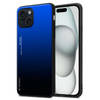 Cadorabo Hoesje geschikt voor Apple iPhone 15 in BLAUW - ZWART - Tweekleurige beschermhoes TPU-silicone Case Cover