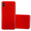 Cadorabo Hoesje geschikt voor Apple iPhone XS MAX in ROOD - Beschermhoes TPU silicone Case Cover Brushed