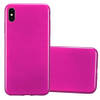 Cadorabo Hoesje geschikt voor Apple iPhone XS MAX in ROZE - Beschermhoes TPU silicone Case Cover Brushed
