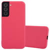 Cadorabo Hoesje geschikt voor Samsung Galaxy S22 in CANDY ROOD - Beschermhoes TPU silicone Case Cover