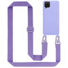 Cadorabo Mobiele telefoon ketting geschikt voor Samsung Galaxy A12 / M12 Hoesje in LIQUID LICHT PAARS - Silicone
