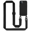 Cadorabo Mobiele telefoon ketting geschikt voor Apple iPhone 12 Apple iPhone 12 Pro Hoesje in LIQUID ZWART - Silicone