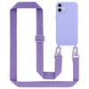 Cadorabo Mobiele telefoon ketting geschikt voor Apple iPhone 12 MINI Hoesje in LIQUID LICHT PAARS - Silicone