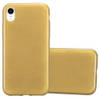 Cadorabo Hoesje geschikt voor Apple iPhone XR in GOUD - Beschermhoes TPU silicone Case Cover Brushed