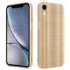 Cadorabo Hoesje geschikt voor Apple iPhone XR in Brushed Goud - Beschermhoes Case Cover TPU silicone