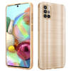 Cadorabo Hoesje geschikt voor Samsung Galaxy A71 4G in Brushed Goud - Beschermhoes Case Cover TPU silicone
