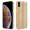 Cadorabo Hoesje geschikt voor Apple iPhone XS MAX in Brushed Goud - Beschermhoes Case Cover TPU silicone