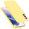 Cadorabo Hoesje geschikt voor Samsung Galaxy S22 Case in LIQUID GEEL - Beschermhoes TPU silicone Cover