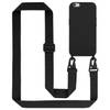 Cadorabo Mobiele telefoon ketting geschikt voor Apple iPhone 6 / 6S Hoesje in LIQUID ZWART - Silicone beschermhoes