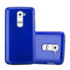 Cadorabo Hoesje geschikt voor LG G2 MINI in BLAUW - Beschermhoes TPU silicone Case Cover Brushed