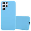 Cadorabo Hoesje geschikt voor Samsung Galaxy S22 ULTRA in CANDY BLAUW - Beschermhoes TPU silicone Case Cover