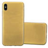 Cadorabo Hoesje geschikt voor Apple iPhone XS MAX in GOUD - Beschermhoes TPU silicone Case Cover Brushed