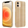 Cadorabo Hoesje geschikt voor Apple iPhone 12 in Brushed Goud - Beschermhoes Case Cover TPU silicone