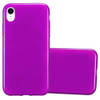 Cadorabo Hoesje geschikt voor Apple iPhone XR in PAARS - Beschermhoes TPU silicone Case Cover Brushed