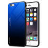 Cadorabo Hoesje geschikt voor Apple iPhone 6 / 6S in BLAUW - ZWART - Tweekleurige beschermhoes TPU-silicone Case Cover