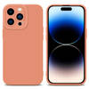 Cadorabo Hoesje geschikt voor Apple iPhone 14 PRO in FLUID LICHT ORANJE - Beschermhoes TPU silicone Cover Case