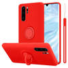 Cadorabo Hoesje geschikt voor Huawei P30 PRO in LIQUID ROOD - Beschermhoes van TPU silicone Case Cover met ring