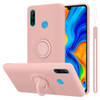 Cadorabo Hoesje geschikt voor Huawei P30 LITE in LIQUID ROZE - Beschermhoes van TPU silicone Case Cover met ring