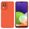 Cadorabo Hoesje geschikt voor Samsung Galaxy A22 4G in FLUID ORANJE - Beschermhoes TPU silicone Cover Case