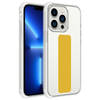 Cadorabo Hoesje geschikt voor Apple iPhone 12 PRO MAX Cover in GEEL - Beschermhoes TPU silicone Case met houder