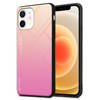 Cadorabo Hoesje geschikt voor Apple iPhone 12 MINI in GEEL - ROZE - Tweekleurige beschermhoes TPU-silicone Case Cover