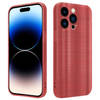Cadorabo Hoesje geschikt voor Apple iPhone 14 PRO in Brushed Rood - Beschermhoes Case Cover TPU silicone