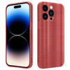 Cadorabo Hoesje geschikt voor Apple iPhone 14 PRO MAX in Brushed Rood - Beschermhoes Case Cover TPU silicone