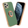 Cadorabo Hoesje geschikt voor Apple iPhone 11 PRO in Glossy Licht Groen - Goud - Beschermhoes Camerabescherming