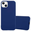 Cadorabo Hoesje geschikt voor Apple iPhone 14 PLUS in CANDY DONKER BLAUW - Beschermhoes TPU silicone Case Cover