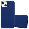 Cadorabo Hoesje geschikt voor Apple iPhone 14 in CANDY DONKER BLAUW - Beschermhoes TPU silicone Case Cover