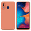 Cadorabo Hoesje geschikt voor Samsung Galaxy A20 / A30 / M10s in FLUID LICHT ORANJE - Beschermhoes TPU silicone Cover