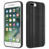 Cadorabo Hoesje geschikt voor Apple iPhone 7 PLUS / 7S PLUS / 8 PLUS in Brushed Zwart - Beschermhoes Case Cover TPU