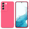 Cadorabo Hoesje geschikt voor Samsung Galaxy S22 in FLUID ROOD - Beschermhoes TPU silicone Cover Case