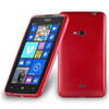 Cadorabo Hoesje geschikt voor Nokia Lumia 625 in ROOD - Beschermhoes TPU silicone Case Cover Brushed