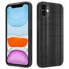 Cadorabo Hoesje geschikt voor Apple iPhone 11 in Brushed Zwart - Beschermhoes Case Cover TPU silicone