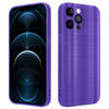Cadorabo Hoesje geschikt voor Apple iPhone 12 PRO in Brushed Paars - Beschermhoes Case Cover TPU silicone