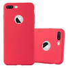 Cadorabo Hoesje geschikt voor Apple iPhone 7 PLUS / 7S PLUS / 8 PLUS in CANDY ROOD - Beschermhoes TPU silicone Case