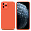 Cadorabo Hoesje geschikt voor Apple iPhone 11 PRO MAX in FLUID ORANJE - Beschermhoes TPU silicone Cover Case