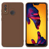 Cadorabo Hoesje geschikt voor Huawei P20 LITE 2018 / NOVA 3E in FLUID BRUIN - Beschermhoes TPU silicone Cover Case