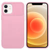 Cadorabo Hoesje geschikt voor Apple iPhone 12 in Bonbon Roze - Beschermhoes TPU-silicone Case Cover Camerabescherming