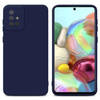 Cadorabo Hoesje geschikt voor Samsung Galaxy A71 4G in FLUID DONKER BLAUW - Beschermhoes TPU silicone Cover Case