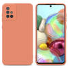 Cadorabo Hoesje geschikt voor Samsung Galaxy A71 4G in FLUID LICHT ORANJE - Beschermhoes TPU silicone Cover Case